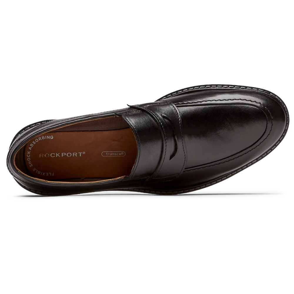 Rockport Loafers For Mens Black - Kenton Penny - BI5694301